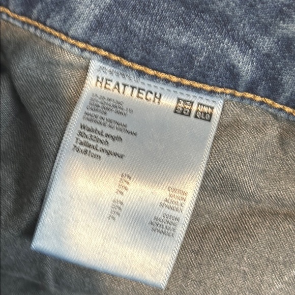 Uniqlo Heattech Blue Skinny Jeans High-Rise Size 30X32 - Picture 5 of 10